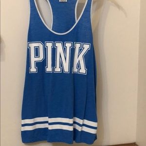 Blue Tank Top- Pink